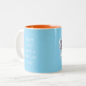 Hellblauer Astronaut - Tasse (Vorderseite Links)