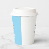 Hellblauer Astronaut - Tasse Pappbecher (Links)