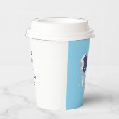 Hellblauer Astronaut - Tasse Pappbecher (Rechts)