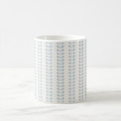 Hellblauer Blattstreifen Kaffeetasse (Mittel)