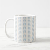 Hellblauer Blattstreifen Kaffeetasse (Links)