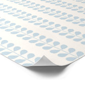 Hellblauer Blattstreifen Poster (Ecke)