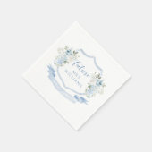 Hellblauer Blumenkranz Hochzeit Future Mrs Bridal Serviette (Ecke)