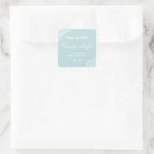 Hellblauer Bonbons Quadratischer Aufkleber (Tasche)