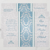 Hellblauer Damast auf dem Silberhochzeitsprogramm (Vorne/Hinten)