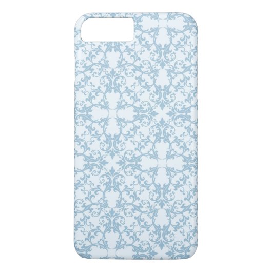 Hellblauer Damast Case-Mate iPhone Hülle (Rückseite)