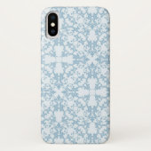 Hellblauer Damast Case-Mate iPhone Hülle (Rückseite)
