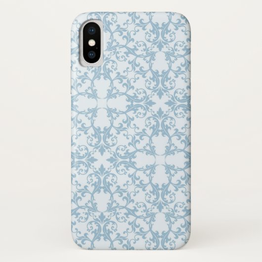 Hellblauer Damast Case-Mate iPhone Hülle (Rückseite)