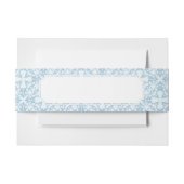 Hellblauer Damast Einladungsbanderole (Vorderseite Beispiel)