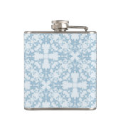 Hellblauer Damast Flachmann (Rückseite)