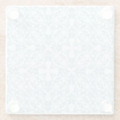 Hellblauer Damast Glasuntersetzer (Rückseite)