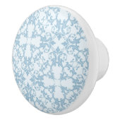 Hellblauer Damast Keramikknauf (Rechts)