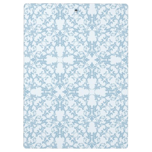 Hellblauer Damast Klemmbrett (Rückseite)