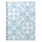 Hellblauer Damast Notizblock (Vorderseite)