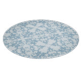 Hellblauer Damast Schneidebrett (Ecke)