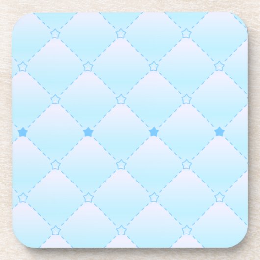 Hellblauer Diamant-Muster-Deko-Set für Getränke Getränkeuntersetzer (Vorderseite)