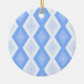 Hellblauer Diamantmuster Keramik Ornament (Vorne)