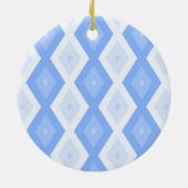 Hellblauer Diamantmuster Keramik Ornament (Hinten)