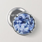 Hellblauer Edelstein-Entwurf Button (Vorne & Hinten)