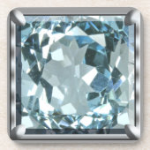 Hellblauer Edelstein Untersetzer (Vorderseite)