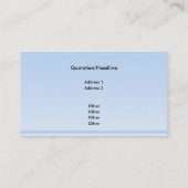 Hellblauer einfacher eleganter Entwurf Visitenkarte (Rückseite)