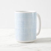 Hellblauer falscher Leinen-Junggesellinnenabschied Kaffeetasse (VorderseiteRechts)