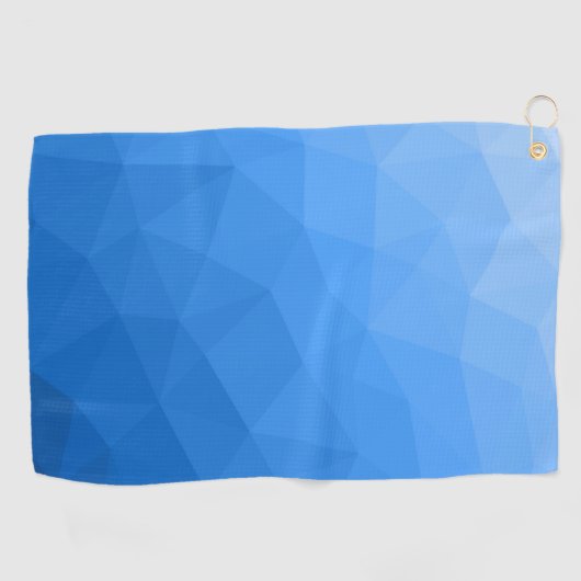 Hellblauer Farbverlauf geometrisches Maschenmuster Golfhandtuch (Horizontal)