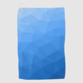 Hellblauer Farbverlauf geometrisches Maschenmuster Golfhandtuch (Vorderseite)