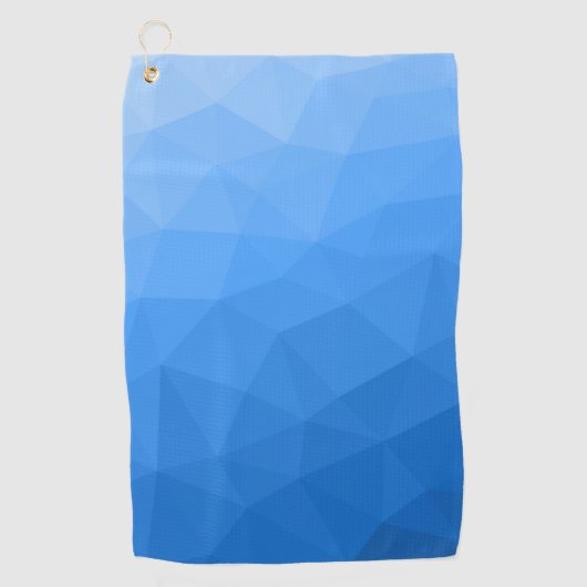 Hellblauer Farbverlauf geometrisches Maschenmuster Golfhandtuch (Vorderseite)