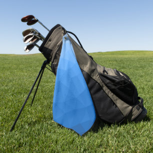 Hellblauer Farbverlauf geometrisches Maschenmuster Golfhandtuch