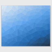 Hellblauer Farbverlauf geometrisches Netz Muster Geschenkpapier (Flach)