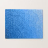 Hellblauer Farbverlauf geometrisches Netz Muster Puzzle (Horizontal)