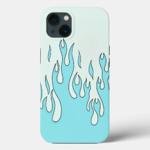 Hellblauer Flamme iPhone 13 Hülle