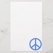 Hellblauer Frieden Briefpapier (Vorderseite)