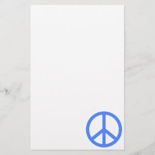 Hellblauer Frieden Briefpapier