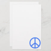 Hellblauer Frieden Briefpapier (Vorne/Hinten)