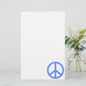 Hellblauer Frieden Briefpapier (Stehend Vorderseite)