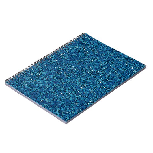 Hellblauer funkelnd Glitzer Notizblock (Linke Seite)