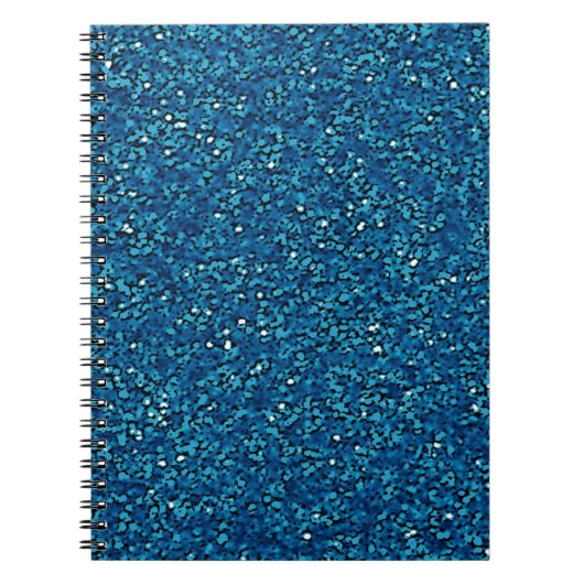 Hellblauer funkelnd Glitzer Notizblock (Vorderseite)