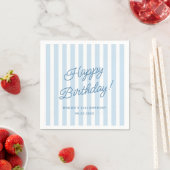 Hellblauer Geburtstag Coastal Chic Benutzerdefinie Serviette (Beispiel)