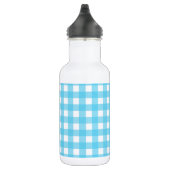 Hellblauer Gingham Edelstahlflasche (Rechts)