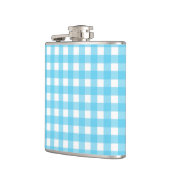 Hellblauer Gingham Flachmann (Links)