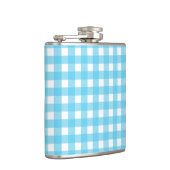 Hellblauer Gingham Flachmann (Rechts)