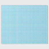 Hellblauer Gingham Geschenkpapier (Flach)