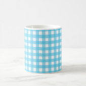 Hellblauer Gingham Kaffeetasse (Mittel)