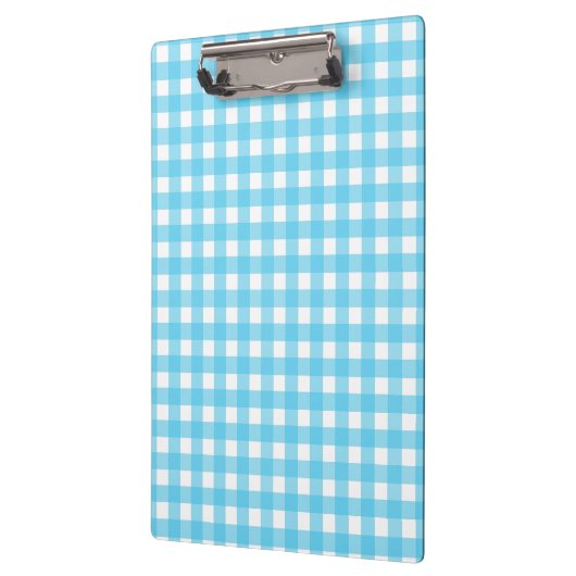 Hellblauer Gingham Klemmbrett (Links)