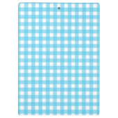 Hellblauer Gingham Klemmbrett (Rückseite)