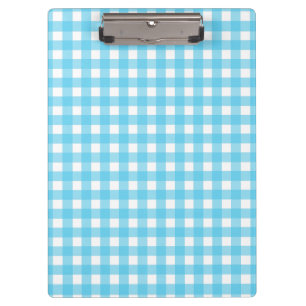 Hellblauer Gingham Klemmbrett
