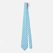 Hellblauer Gingham Krawatte (Vorderseite)