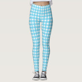 Hellblauer Gingham Leggings (Vorderseite)
